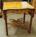 Baker Furniture Chippendalestyle Mahogany Serpentine Dropleaf Pembroke Table with Drawer