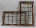 Pair of Architectural Leaded Glass Window Panels