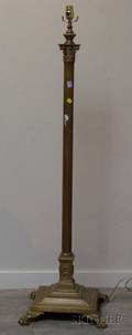 Classicalstyle Brass Columnar Floor Lamp
