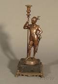 Renaissance Revival Bronze Figural Candlestick