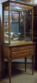 Beacon Hill Old Colony Collection Mahogany TwoPart Display Cabinet over Two Long Drawers