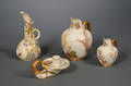 Four Royal Worcester Gilt and Handpainted Floral Decorated Porcelain Table Items