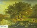 Two Framed 19th Century American School Landscape Views by Philip N Sunderland