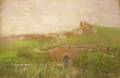 Unframed Pastel on Paperboard Landscape by George Hitchcock American 18501913