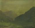 Framed Oil on Canvas View of the White Mountains Gates of the North