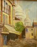 Framed Oil on Board View of Montparnasse