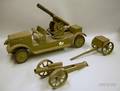 Sturdy Toy Steel 1120 Army AntiAircraft Gun Truck Cannon and Ammunition Casson
