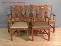 Set of twelve Chippendale style dining chairs