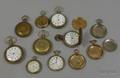 Eight Assorted Pocket Watches and Miscellaneous Watch Case Parts