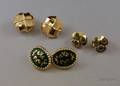 Three Pairs of 18kt Gold Earclips