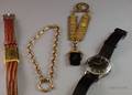 Two Mens Wristwatches and Two Watch Chains