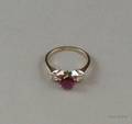 14kt White Gold Ruby and Diamond Ring
