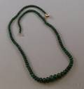Single Strand of Graduated Tumbled Emerald Beads