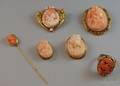 Group of Carved Coral Jewelry