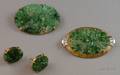 F  F Felger 14kt Gold Diamond and Carved and Pierced Jade Brooch and a 14kt Gold and Carved and Pierced Ja