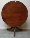 Georgianstyle Circular Mahogany and Mahogany Veneer TiltTop Breakfast Table with Pedestal Base