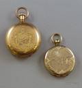 Illinois Goldfilled Hunter Case Savonnette Pocket Watch and a Goldfilled Pocket Watchform Locket