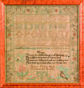 Silk on linen sampler dated 1832