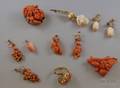 Small Group of Carved Coral Jewelry