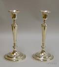 Pair of Tiffany Sterling Silver Candlesticks