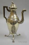 French Empirestyle White Metal Coffeepot
