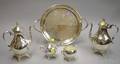 Sheriden Fivepiece Silver Plated Tea and Coffee Service with Tray