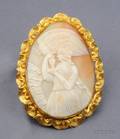 Antique Shell Cameo Brooch