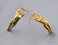 Pair of 18kt Gold and Enamel Acrobat Brooches