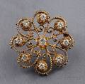 14kt Gold and Diamond Brooch