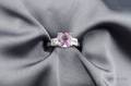 Platinum Pink Sapphire and Diamond Ring