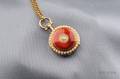 Antique 18kt Gold Enamel and Gemset Open Face Pendant Watch