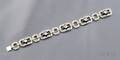 Art Deco Platinum Diamond and Enamel Bracelet