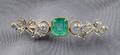 Edwardian Emerald and Diamond Brooch