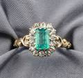 Antique Emerald and Diamond Ring