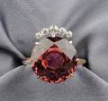 Tourmaline and Diamond Ring