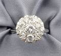 14kt White Gold and Diamond Cluster Ring
