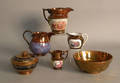 Group of copper luster tablewares