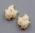 18kt Gold and Diamond Earclips Ostier