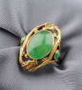 High Karat Gold and Jadeite Ring