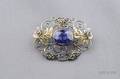 Arts  Crafts Purple Sapphire Brooch