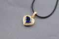 18kt Gold Sapphire and Diamond Heart Pendant France