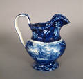 Historical blue Staffordshire pitcher 19th c
