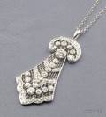 Art Deco Platinum and Diamond Pendant