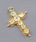 Antique 18kt Gold and Diamond Cross Pendant