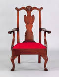 Delaware Valley Queen Anne walnut armchair ca 1760