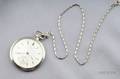 18kt White Gold Open Face Pocket Watch Guebelin