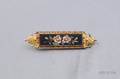 Antique 14kt Gold and Pietra Dura Brooch
