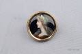 18kt Gold and Limoges Enamel Brooch
