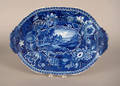 Blue Staffordshire platter 19th c