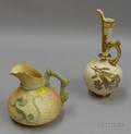 Two Royal Worcester Pitchers